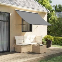 Auvent r&eacute;tractable anthracite 250x150 m tissu et acier