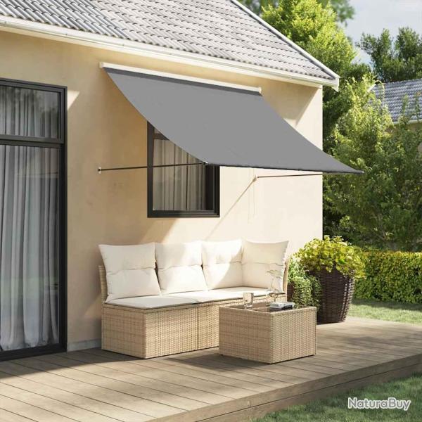 Auvent r�tractable anthracite 250x150 m tissu et acier