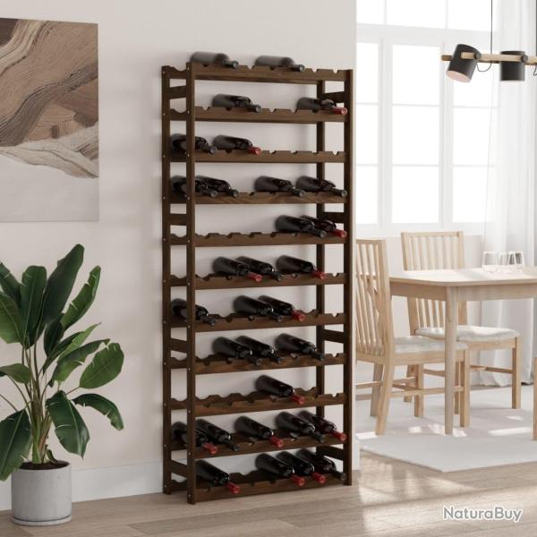 Casier � bouteilles pour 77 bouteilles marron bois pin solide