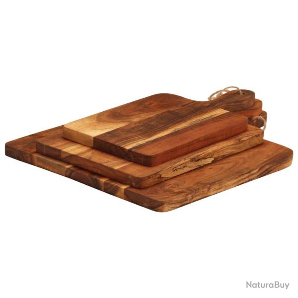 Planches � d�couper, 3 pi�ces, en bois d'acacia massif, pour la cuisine