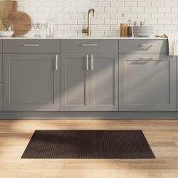 Tapis rectangulaire marron fonc&eacute; 60x100 cm bambou