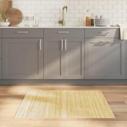 Tapis rectangulaire naturel clair 80x100 cm bambou