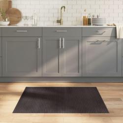 Tapis rectangulaire marron fonc&eacute; 80x100 cm bambou