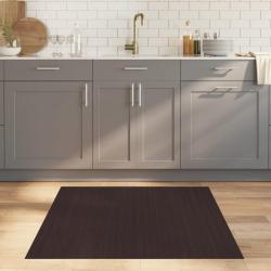 Tapis rectangulaire marron fonc&eacute; 100x100 cm bambou