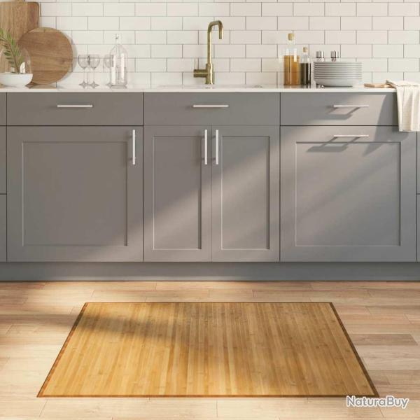 Tapis rectangulaire naturel 80x100 cm bambou