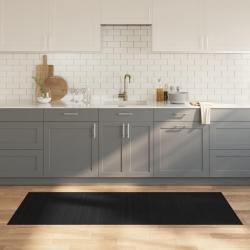 Tapis rectangulaire noir 80x200 cm bambou