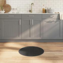 Tapis rond gris 60 cm bambou