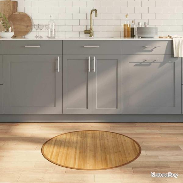 Tapis rond naturel 80 cm bambou