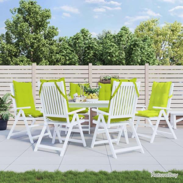 Coussins de chaise � dossier haut lot de 6 vert vif
