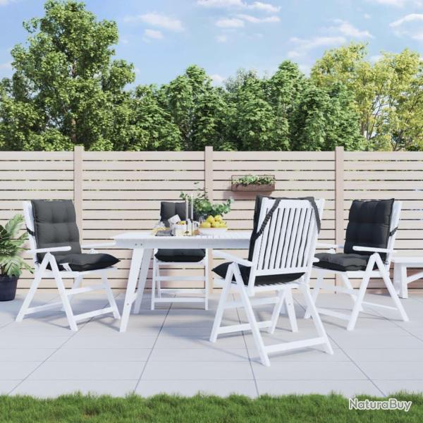 Coussins de chaise � dossier bas lot de 4 anthracite