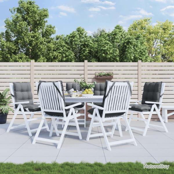 Coussins de chaise � dossier bas lot de 6 anthracite