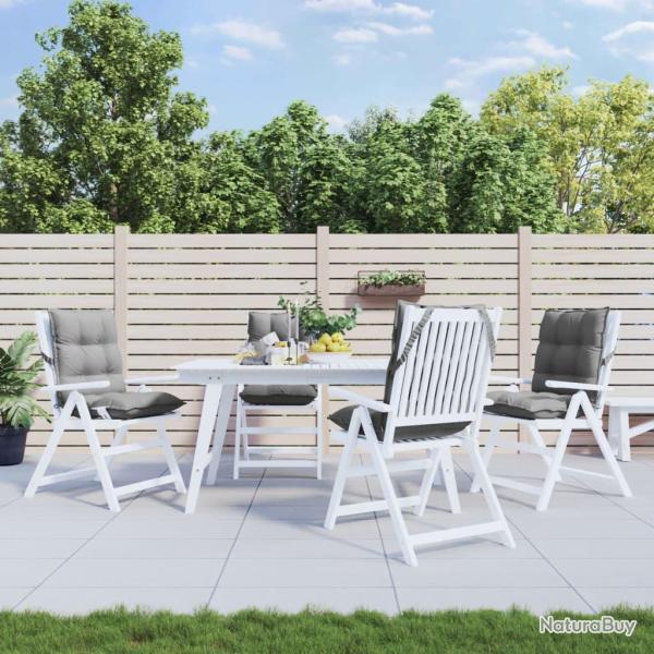 Coussins de chaise � dossier bas lot de 4 gris tissu oxford