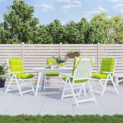 Coussins de chaise &agrave; dossier bas lot de 4 vert vif