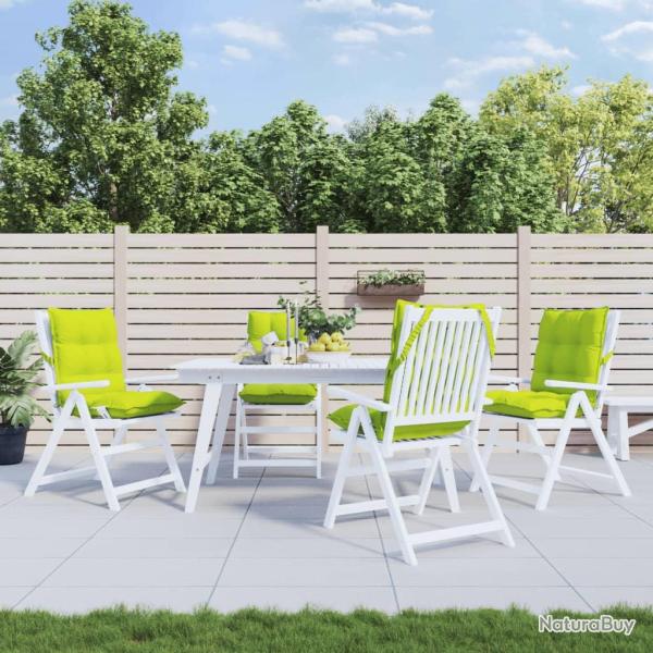 Coussins de chaise � dossier bas lot de 4 vert vif