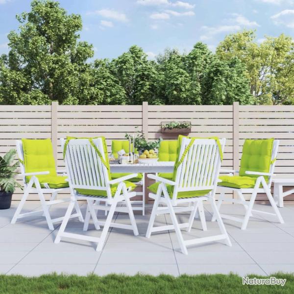 Coussins de chaise � dossier bas lot de 6 vert vif