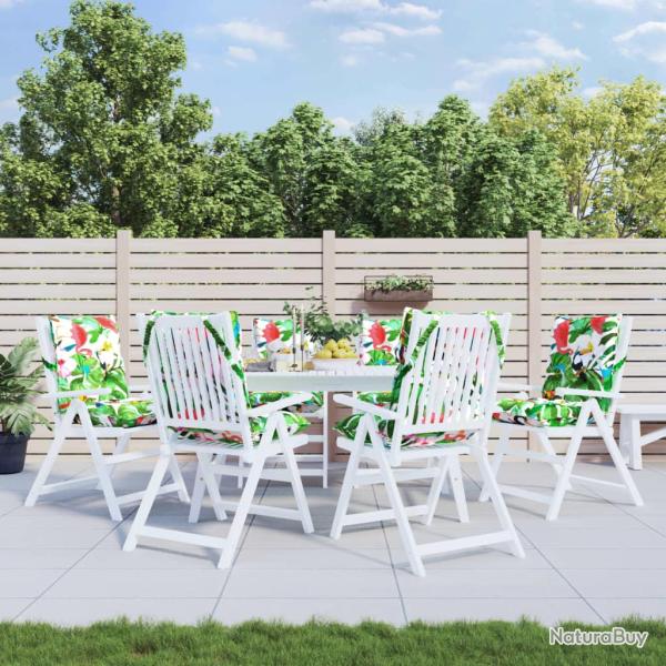 Coussins de chaise � dossier bas lot de 6 multicolore
