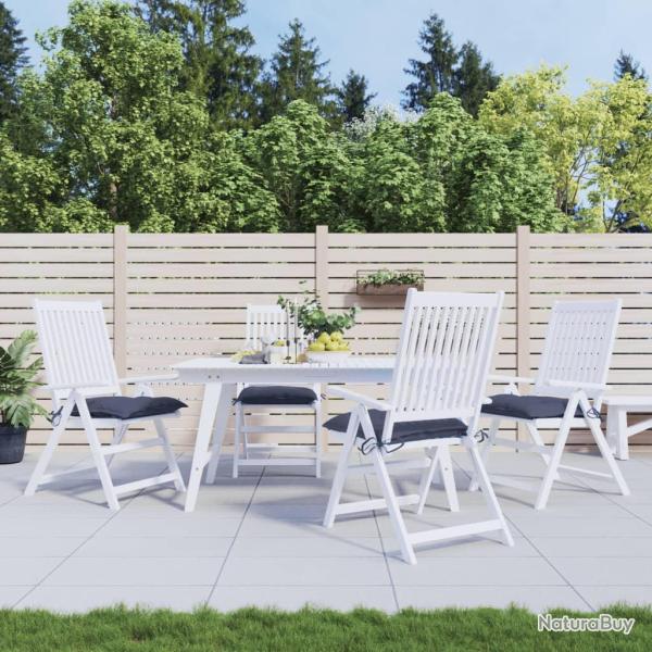 Coussins de chaise lot de 4 bleu marine 40x40x7 cm tissu oxford