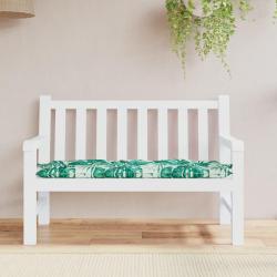 Coussin de banc de motif de feuilles 120x50x7 cm