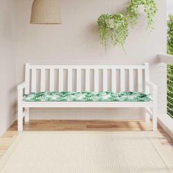 Coussin de banc de motif de feuilles 180x50x7 cm