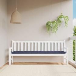 Coussin de banc de bleu marine 200x50x7 cm tissu oxford