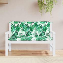 Coussins de banc de lot de 2 motif de feuilles