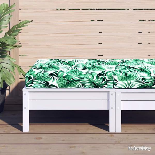 Coussin de palette � motif de feuilles 60x60x9,5 cm tissu