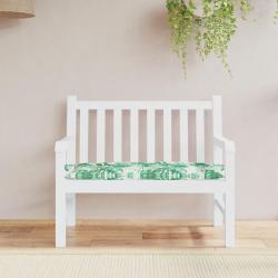 Coussin de banc de motif de feuilles 110x50x7 cm
