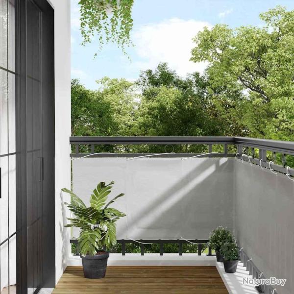 �cran de balcon gris clair 75x400 cm 100% polyester oxford