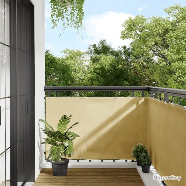�cran de balcon sable 90x500 cm 100% polyester oxford
