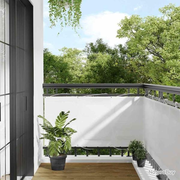 �cran de balcon blanc 75x800 cm 100% polyester oxford