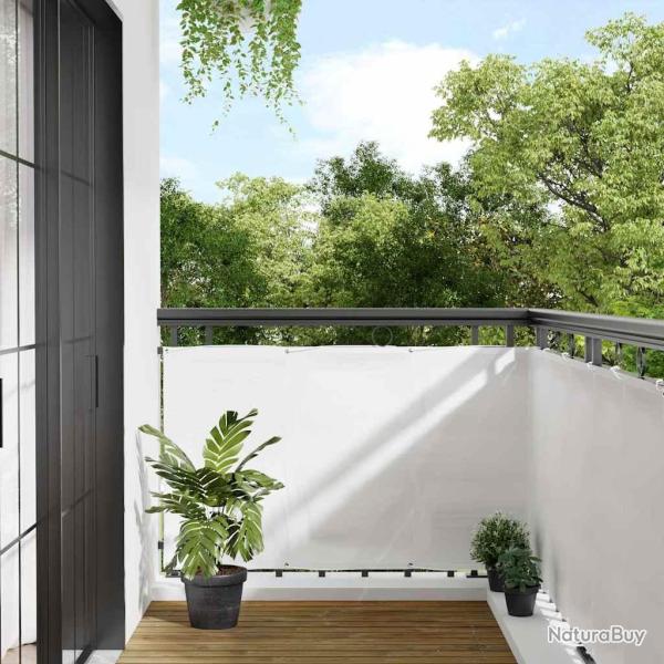 �cran de balcon blanc 90x800 cm 100% polyester oxford