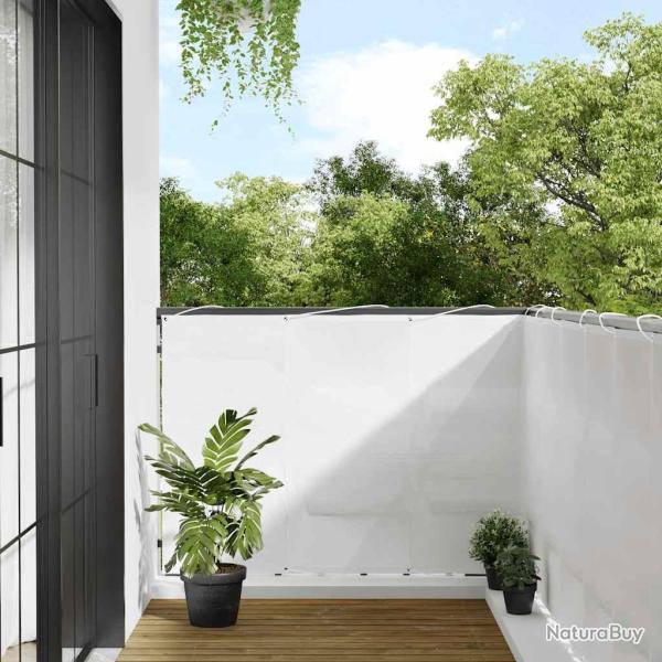 �cran de balcon blanc 120x700 cm 100% polyester oxford