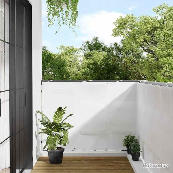 �cran de balcon blanc 120x800 cm 100% polyester oxford