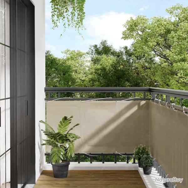 �cran de balcon beige 75x800 cm 100% polyester oxford