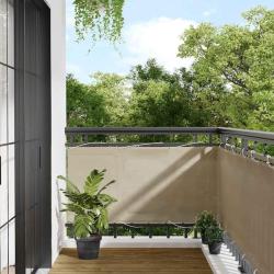 &Eacute;cran de balcon beige 75x1000 cm 100% polyester oxford