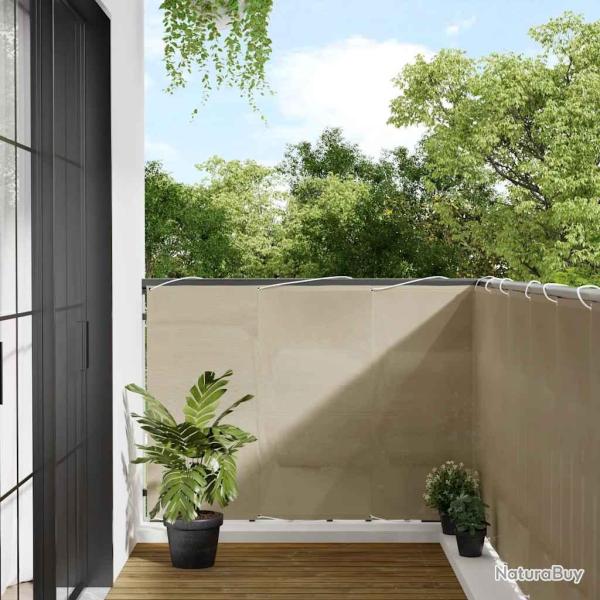 �cran de balcon beige 120x700 cm 100% polyester oxford