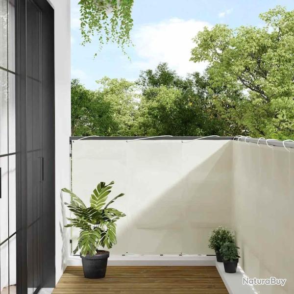 �cran de balcon cr�me 120x700 cm 100% polyester oxford