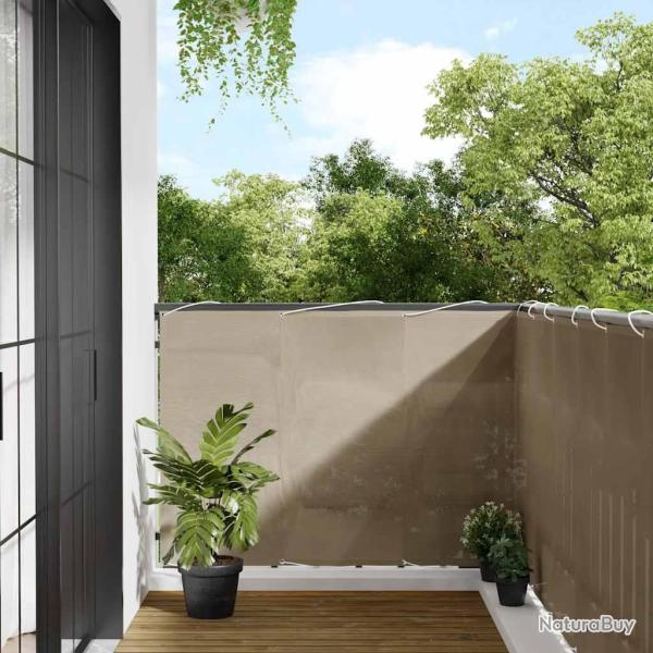 �cran de balcon taupe 120x800 cm 100% polyester oxford