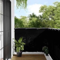 &Eacute;cran de balcon noir 120x700 cm 100% polyester oxford