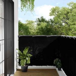 &Eacute;cran de balcon noir 120x1000 cm 100% polyester oxford
