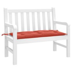 Coussin de banc de rouge m&eacute;lang&eacute; 100x50x7 cm tissu