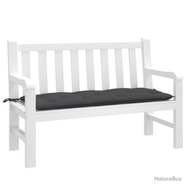 Coussin de banc de anthracite m�lang� 120x50x7 cm tissu