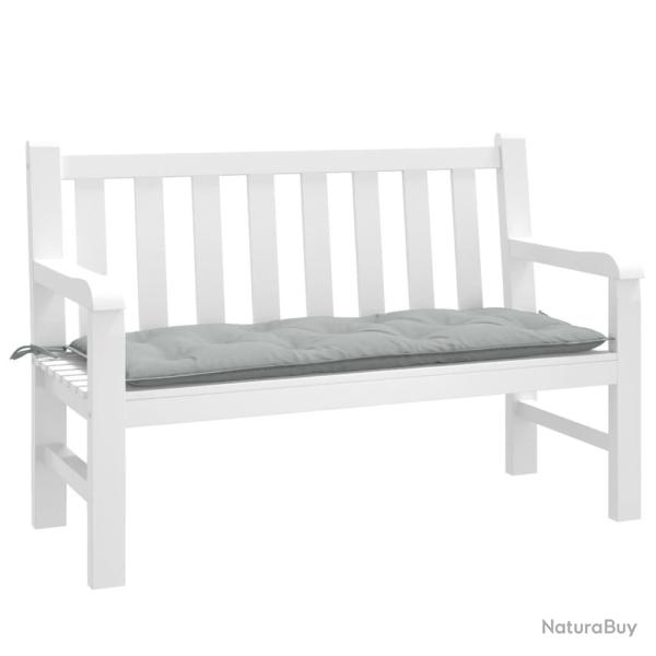Coussin de banc de gris clair m�lang� 120x50x7 cm tissu