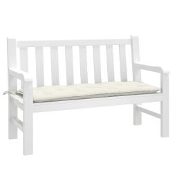 Coussin de banc de cr&egrave;me m&eacute;lang&eacute; 120x50x7 cm tissu