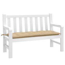 Coussin de banc de beige m&eacute;lang&eacute; 120x50x7 cm tissu