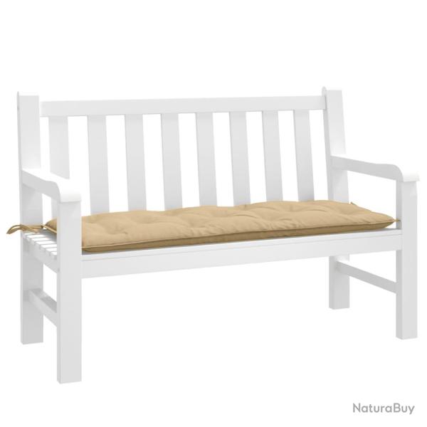Coussin de banc de beige m�lang� 120x50x7 cm tissu