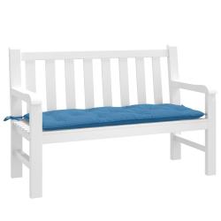 Coussin de banc de bleu m&eacute;lang&eacute; 120x50x7 cm tissu