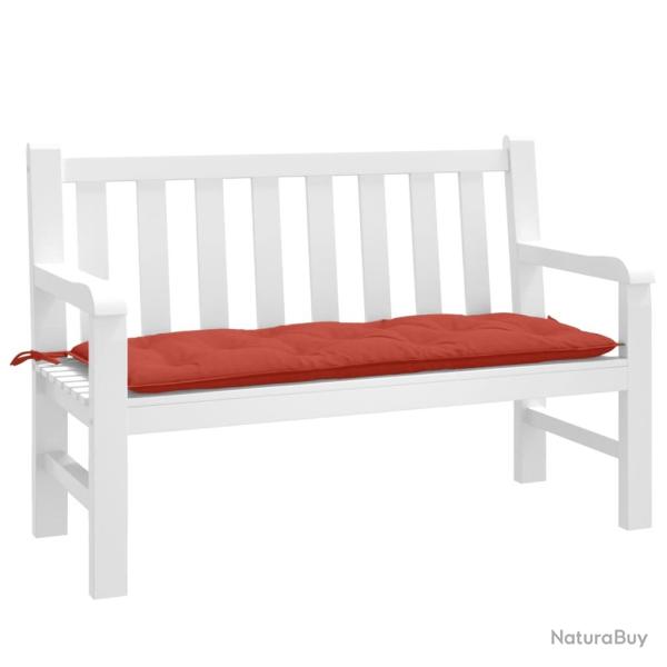 Coussin de banc de rouge m�lang� 120x50x7 cm tissu
