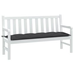 Coussin de banc de anthracite m&eacute;lang&eacute; 150x50x7 cm tissu