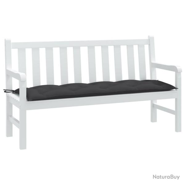 Coussin de banc de anthracite m�lang� 150x50x7 cm tissu